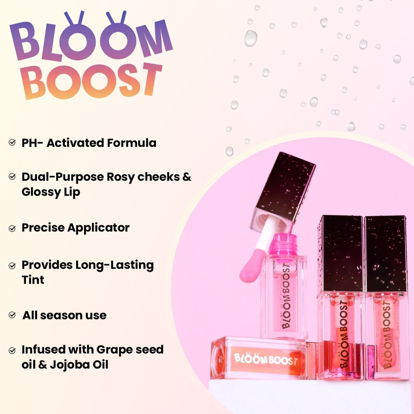 Matt Look Bloom Boost Magic Lip & Cheek Oil - Pink Delight - Swadesiicart