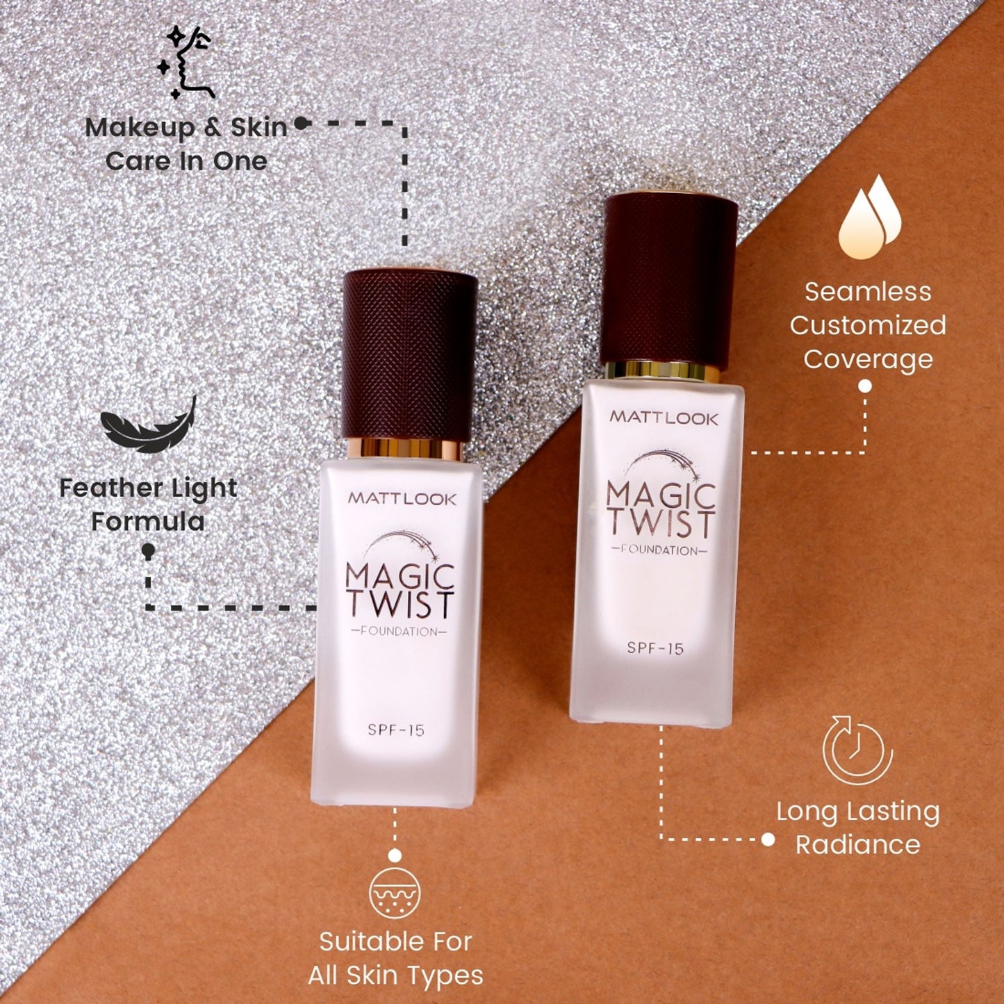 Matt Look Magic Twist Foundation - Swadesiicart