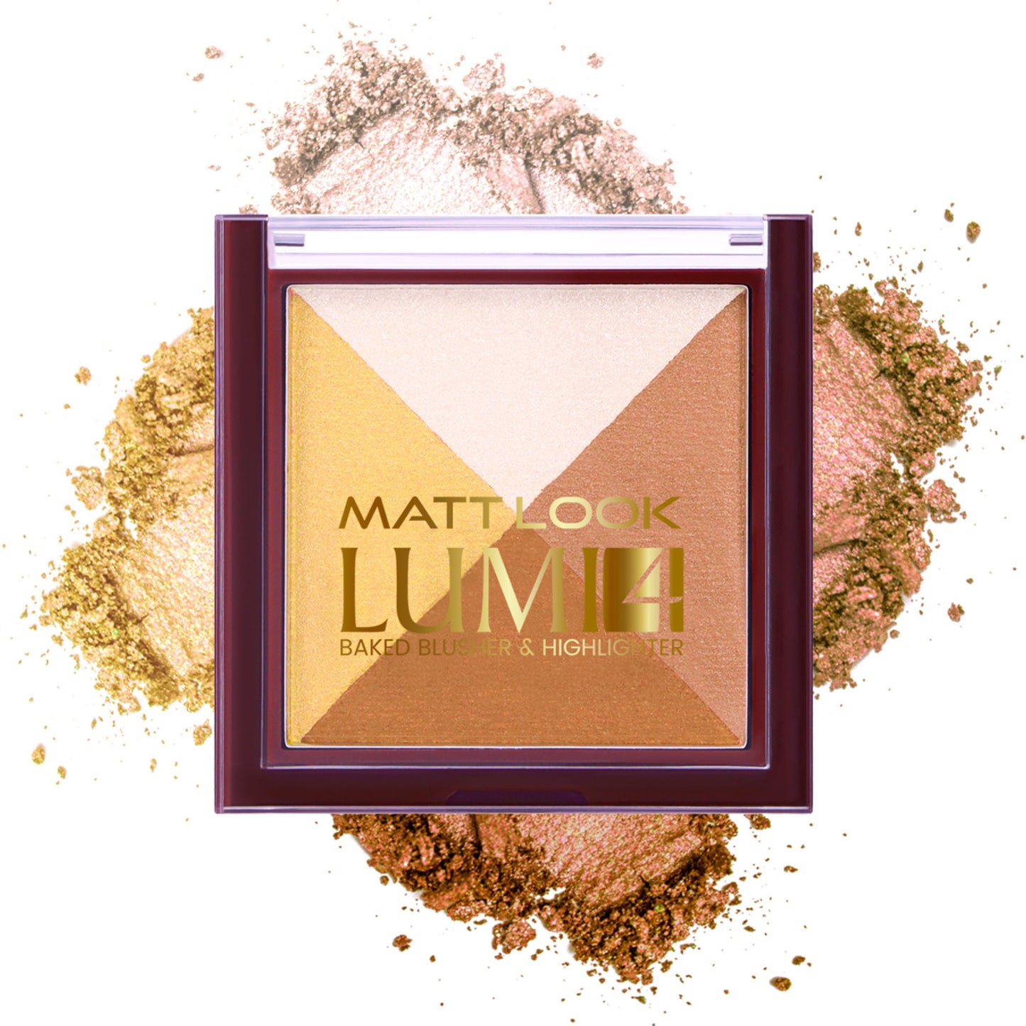 Matt Look Lumi 4 Baked Blusher & Highlighter - Golden Hours - Swadesiicart