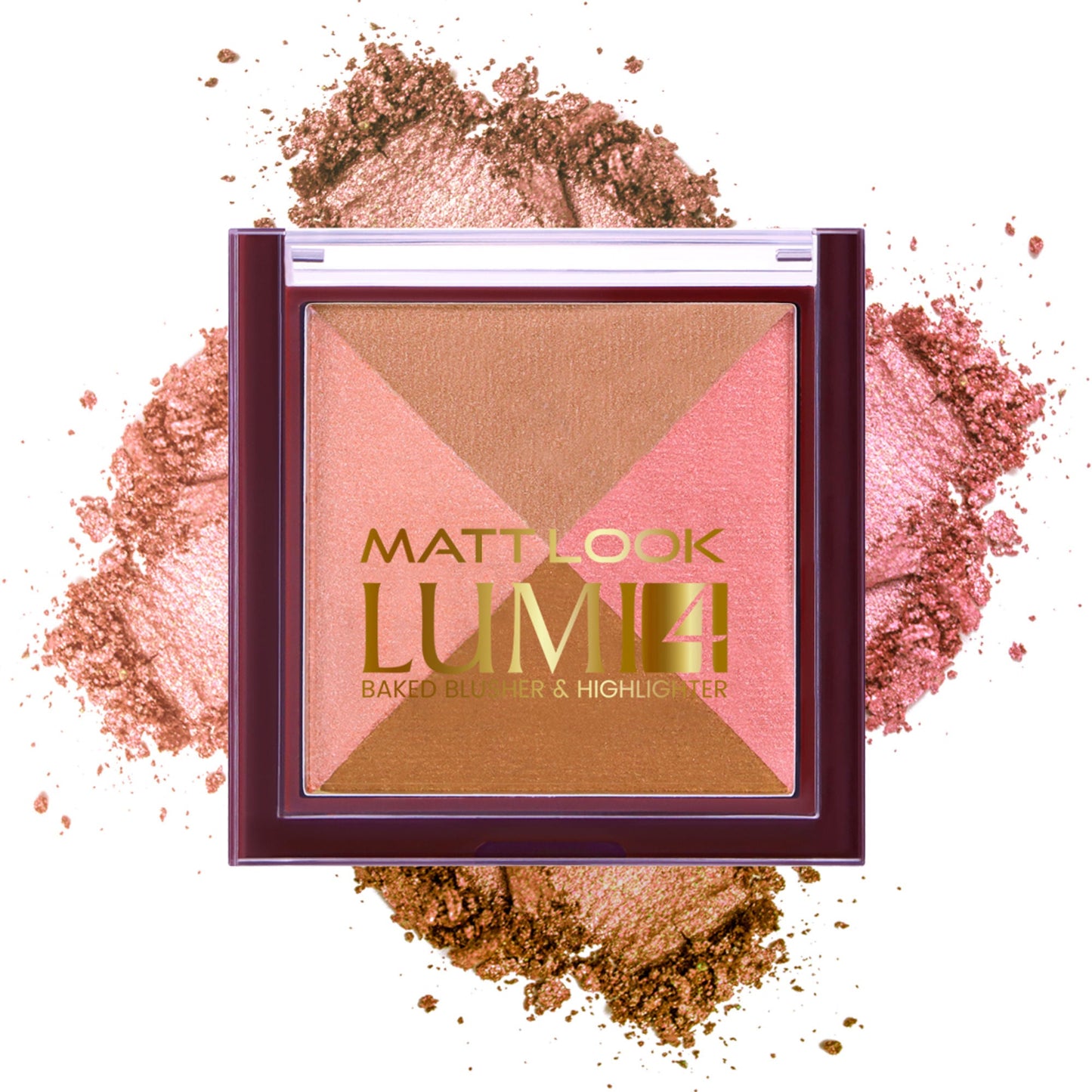 Matt Look Lumi 4 Baked Blusher & Highlighter - Fresh Glow - Swadesiicart