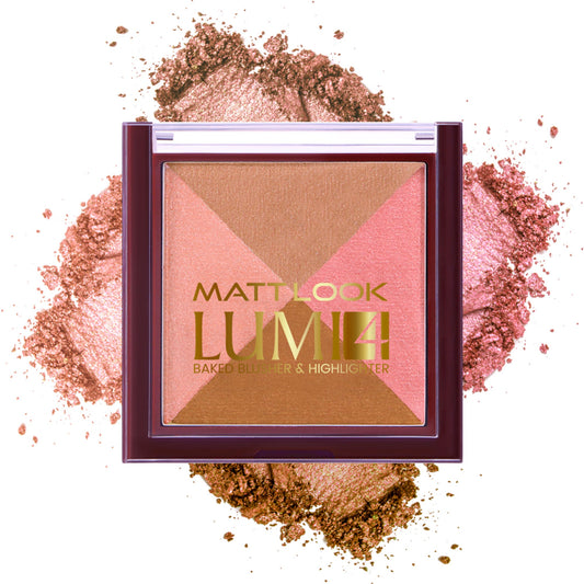 Matt Look Lumi 4 Baked Blusher & Highlighter - Fresh Glow - Swadesiicart