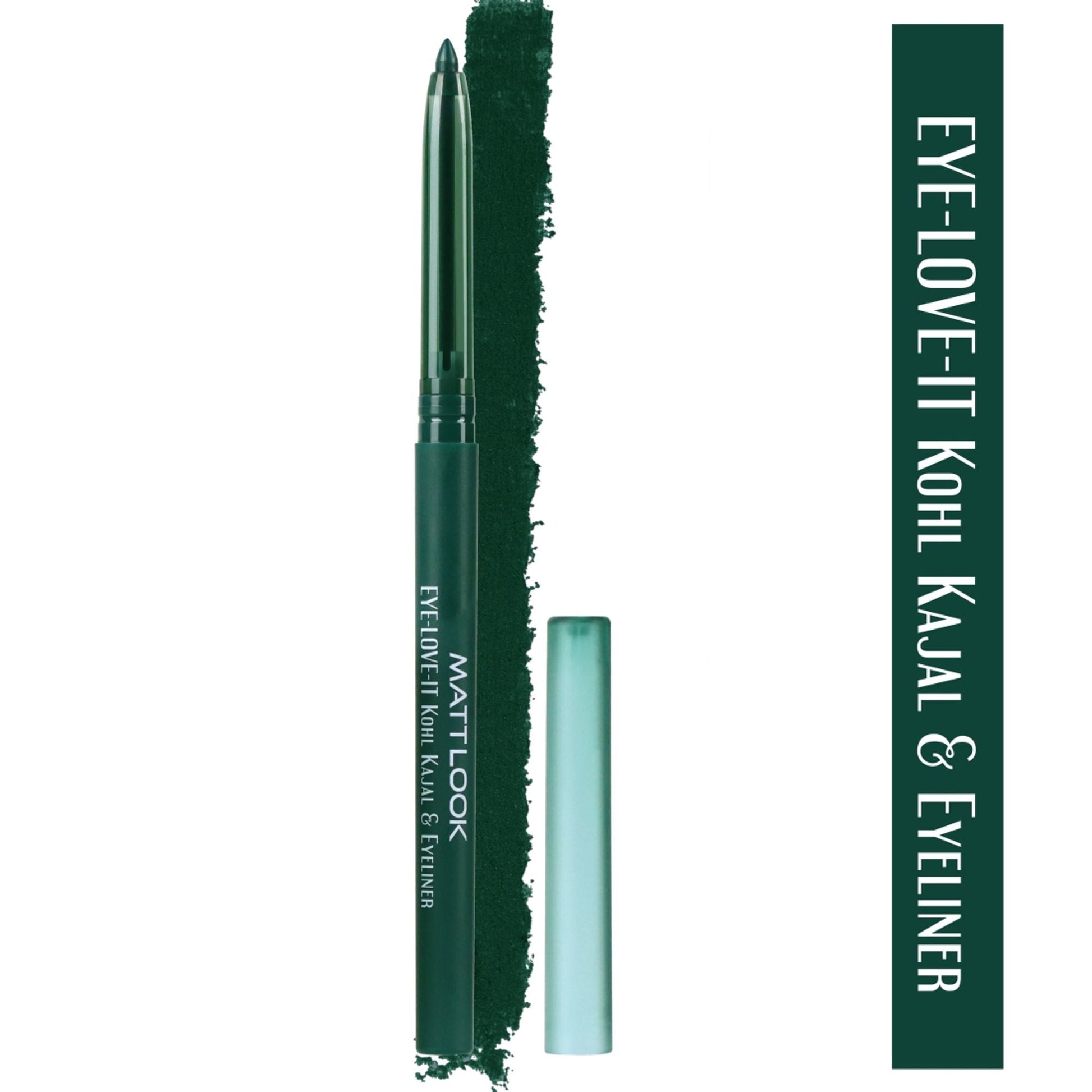 Matt Look Eye Love It Kohl Kajal & Eyeliner - Green - Swadesiicart
