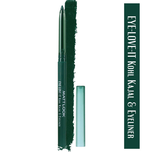 Matt Look Eye Love It Kohl Kajal & Eyeliner - Green - Swadesiicart