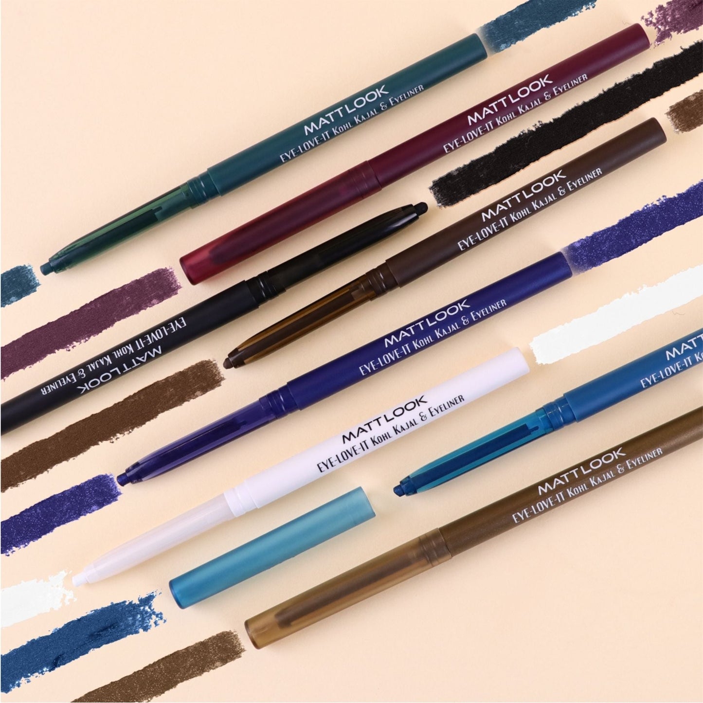 Matt Look Eye Love It Kohl Kajal & Eyeliner - Green - Swadesiicart