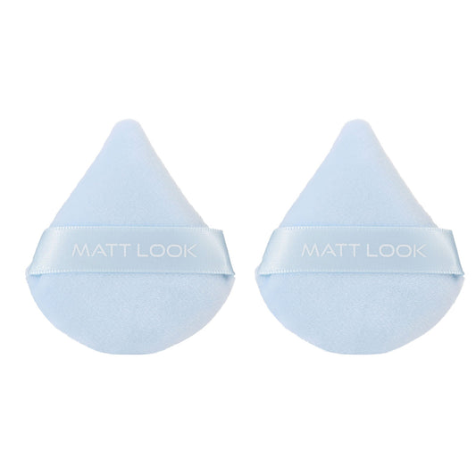 Matt Look Pizza Clouds Powder Blue Puff - Pack Of 2 - Swadesiicart