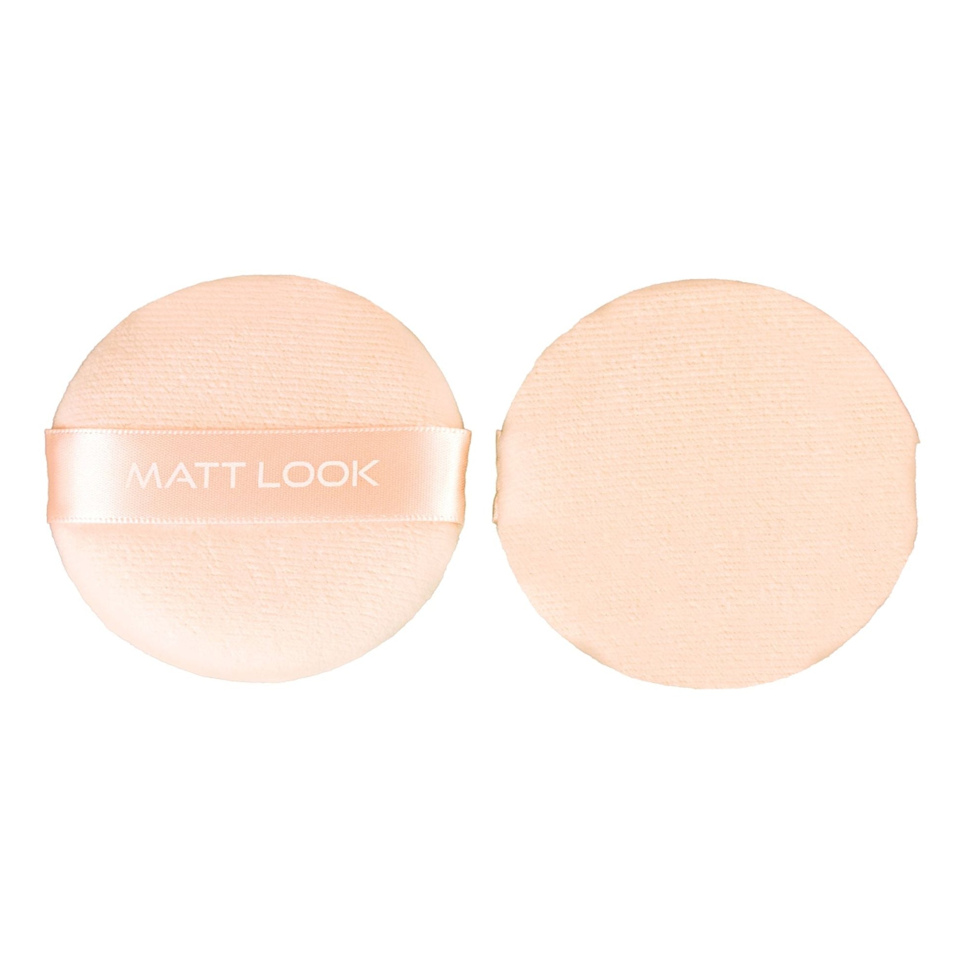 Matt Look Round Pillows Powder Beige Puff - Pack Of 2 - Swadesiicart