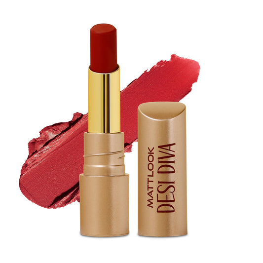 Matt Look Desi Diva HD Matte Lipstick - Maroon Fever-09 - Swadesiicart