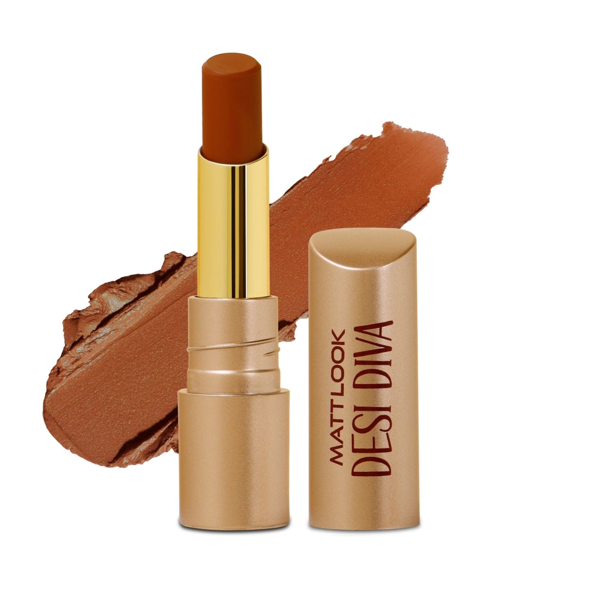 Matt Look Desi Diva HD Matte Lipstick - Brownie Bite-16 - Swadesiicart