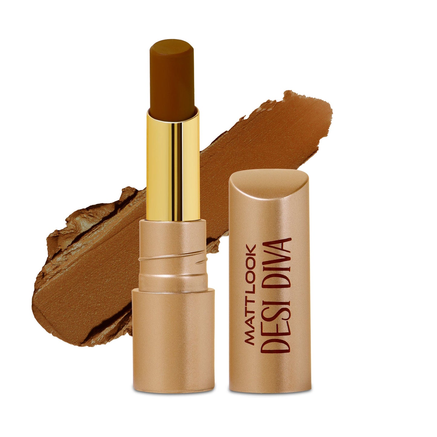 Matt Look Desi Diva HD Matte Lipstick - Deep Cocoa-18 - Swadesiicart