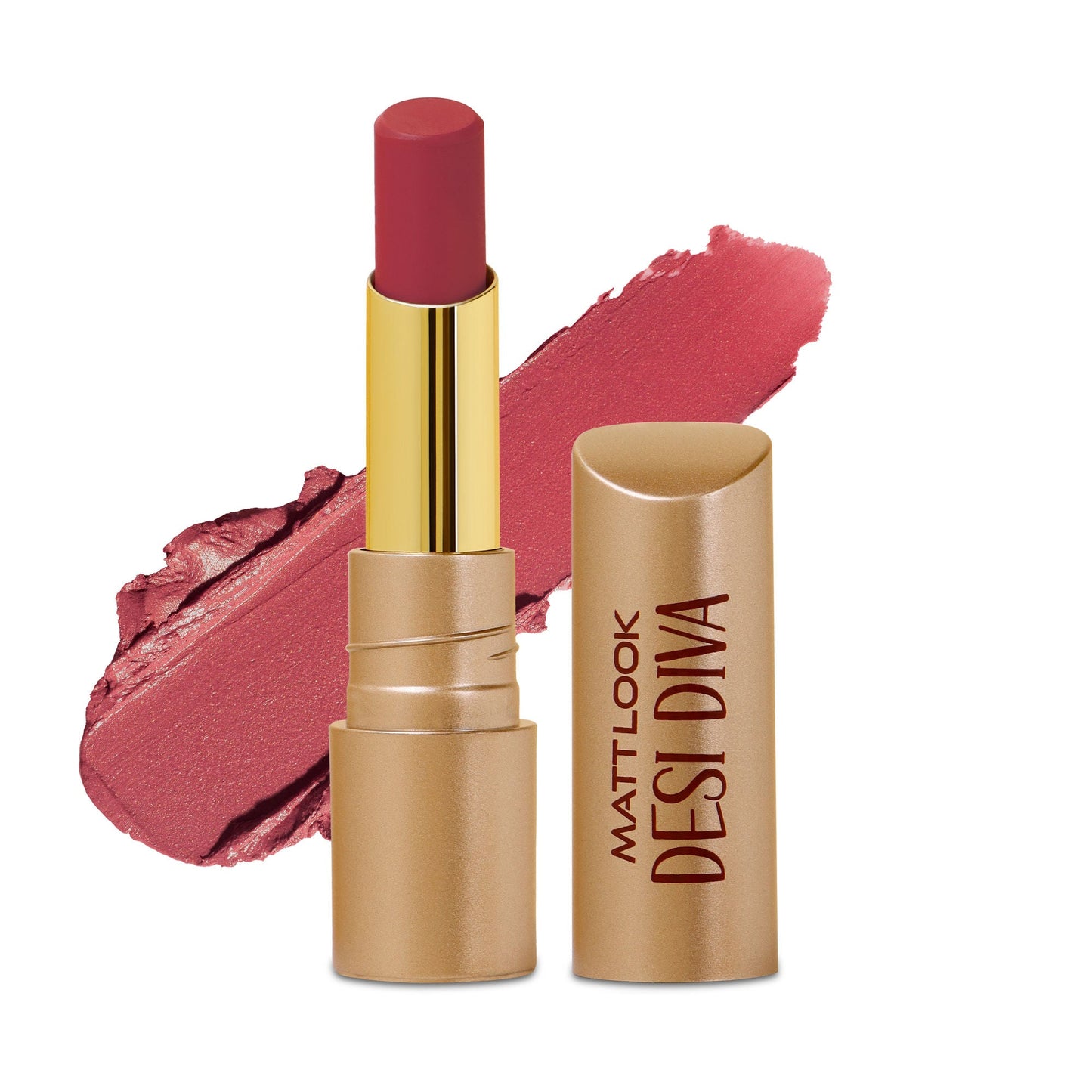Matt Look Desi Diva HD Matte Lipstick - Muted Rose-20 - Swadesiicart