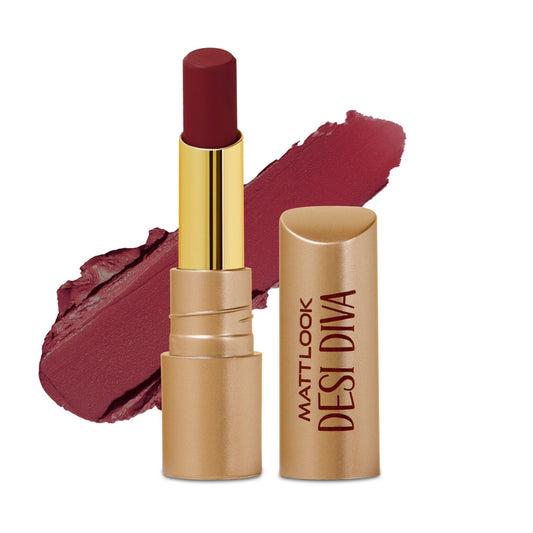 Matt Look Desi Diva HD Matte Lipstick - Playful Pink-21 - Swadesiicart