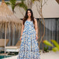 Aayaa Designer Printed Full Flared Gown - Multi Color