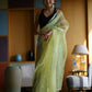Vamsee Manbhari Yellow Organza Saree - Swadesiicart