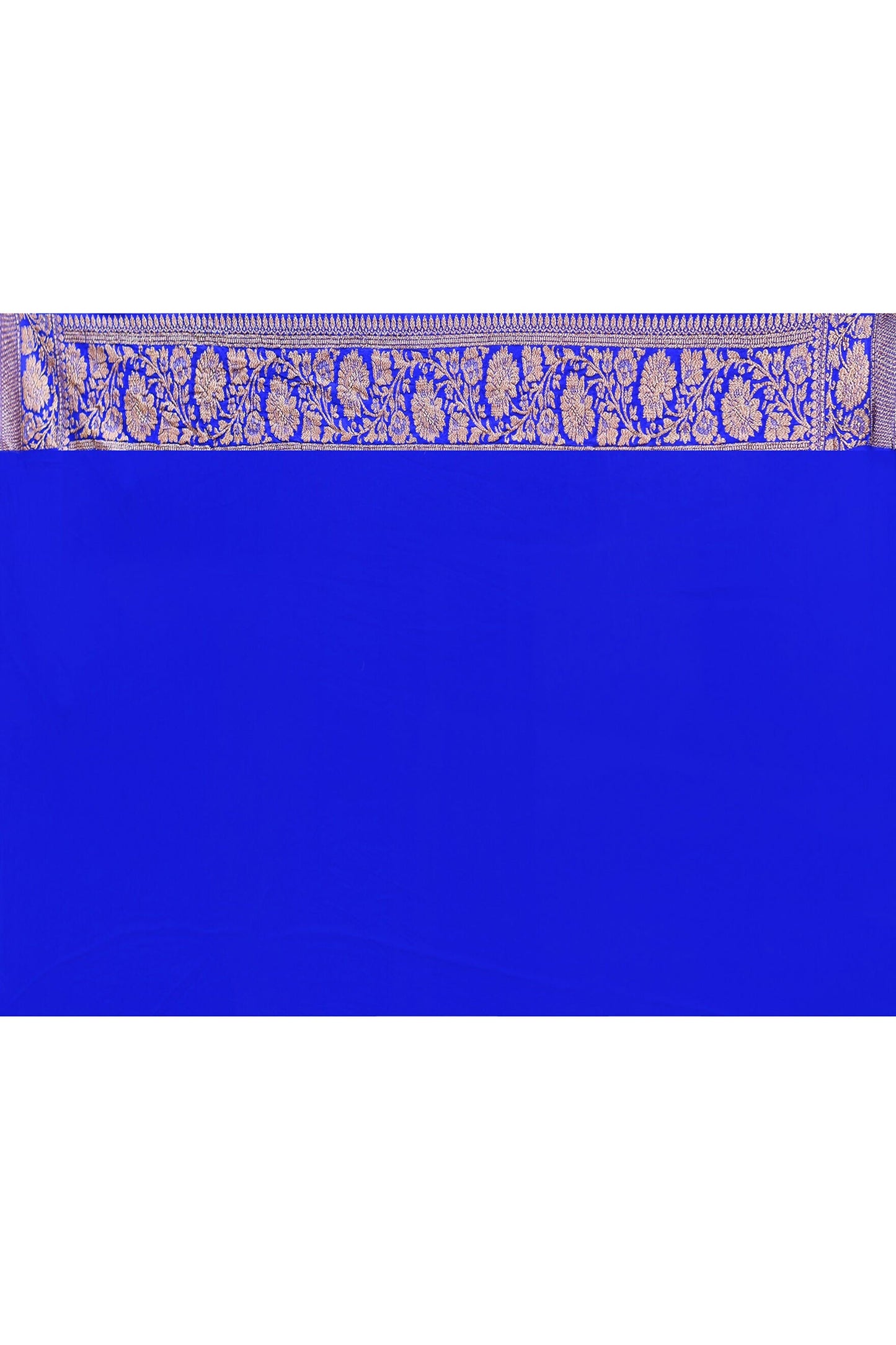 Joban Fashion Violet Crepe Chiffon Pure Handloom Banarasi Silk Saree | Swadesiicart