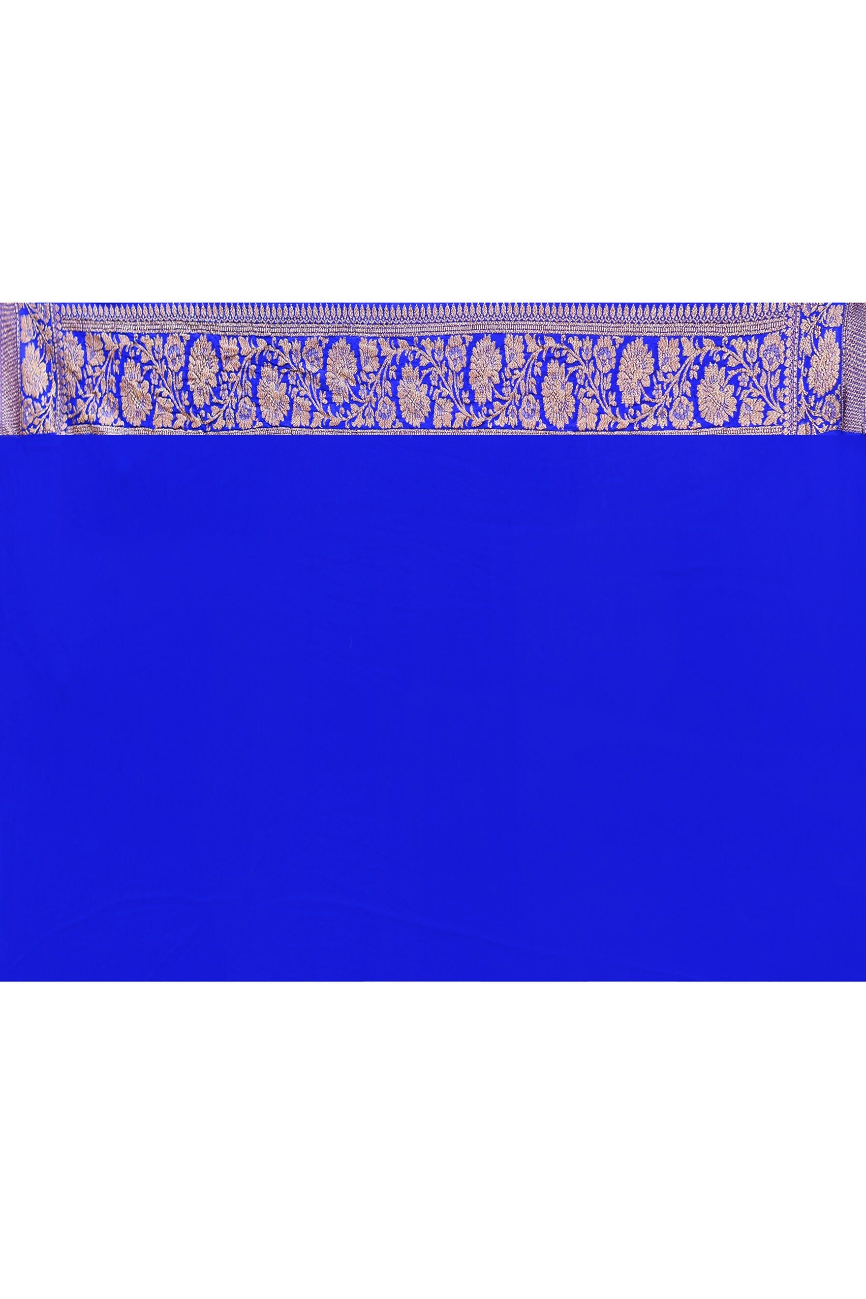 Joban Fashion Violet Crepe Chiffon Pure Handloom Banarasi Silk Saree | Swadesiicart