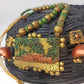 Terracotta Kerala Style Mansion Boat Pendant Long Necklace Set With Temple Earrings