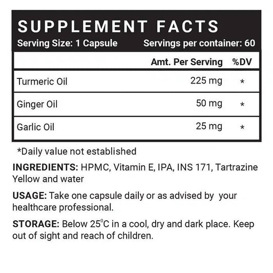 Inlife Turmeric Oil Ginger Oil Garlic Oil Capsules