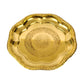 Spillbox Gold-Toned Brass Engraved Zig Zag Thali Pooja Essential | Swadesiicart