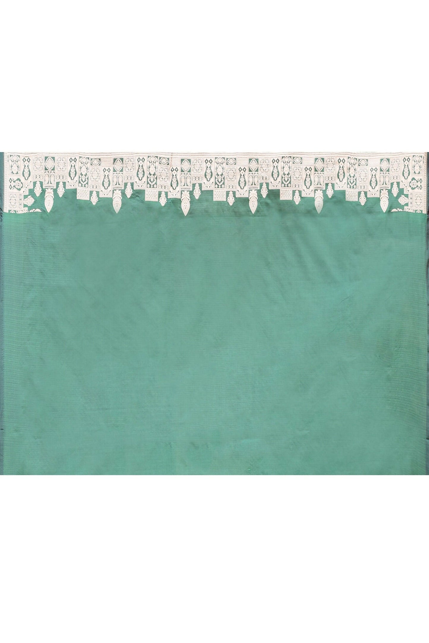 Joban Fashion Emerald Green Banarasi Katan Pure Handloom Banarasi Silk Saree | Swadesiicart