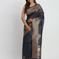 Shree Shyam Fashion Linen Cotton Navy Blue Saree