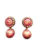 Terracotta Stud With Round Drop Earrings