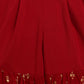 Ahalyaa Maroon Georgette Gold Foil Print Kids Peplum style Kurta Sharara Set With Dupatta For Girls | Swadesiicart
