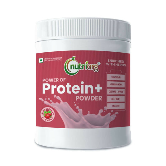 Nutriorg Protein Plus Strawberry Flavor Powder - Altcheeni