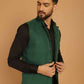 Even Apparels Pure Wool Nehru Jacket - Green | Swadesiicart