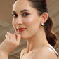 Golden Drop Earrings - Ruby Raang | Swadesiicart