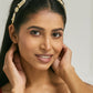 Nuyug 22K Gold-Plated Kundan & Pearls Studded Matha Patti with Regal Motifs Head Jewellery | Swadesiicart