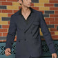 Midnight Black Tailored Co-Ord Set by Hilo Design - Swadesiicart