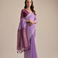 Vishnu Weaves Women's Lavender Muga Cotton Woven Saree with Blouse - Swadesiicart