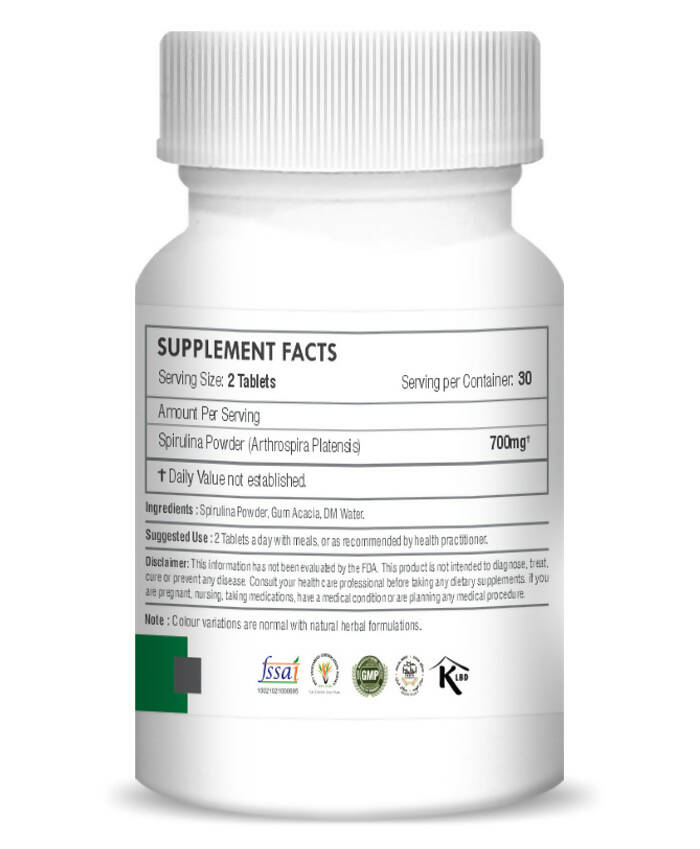 H&C Herbal Spirulina Tablets - Swadesiicart