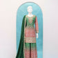 Anaita Peach Digital print with Embroidered Silk Stitched Plazo Suit