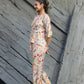 Women's Partywear Designer White & Multi Muslin co-ord set - Stylishta - Swadesiicart