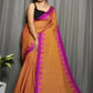 Exclusive Collection Beautiful Mustard Pure Cotton Woven Handloom Saree With Running Blouse Piece - Swadesiicart