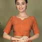 Shree Shyam Fashion Cotton Orange Saree