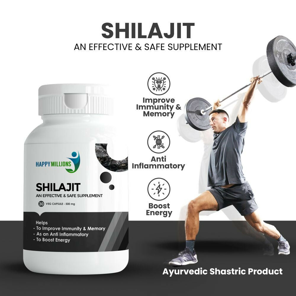 HappyMillions SJ Capsules ?Herbal Wellness Supplement for Vitality | Swadesiicart