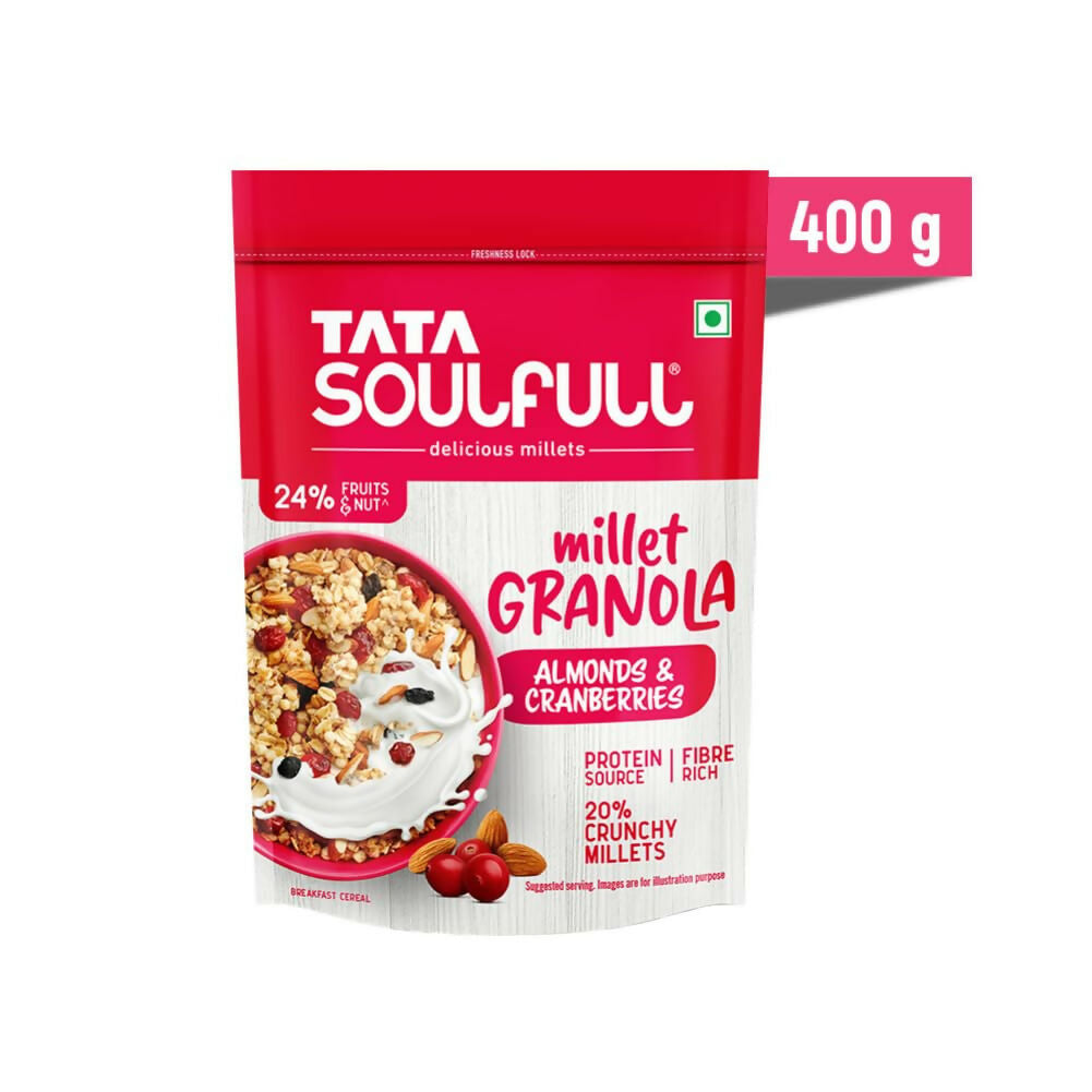 Tata Soulfull Millet Granola (Almonds & Cranberries) - Swadesiicart