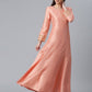 Ahalyaa Poly Silk Peach Kurta With Dupatta Set | Swadesiicart