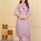 Wine Premium Organza Embroidered Stitched Suit With Dupatta - Tanisha | Swadesiicart