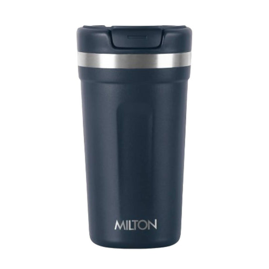 Milton Corral Thermosteel Insulated Coffee Mug Tumbler - 400ml (Navy Blue) - Swadesiicart