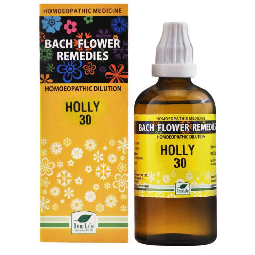 New Life Homeopathy Bach Flower Remedies Holly Dilution | Swadesiicart