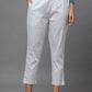 Juniper Women's White Solid Straight Slim Pant | Swadesiicart