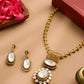 Kundan Antique Finish Earrings and Necklace set - Ruby Raang | Swadesiicart