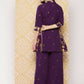 Ahalyaa Women's Traditional Wear Co-ods - Burgundy | Swadesiicart