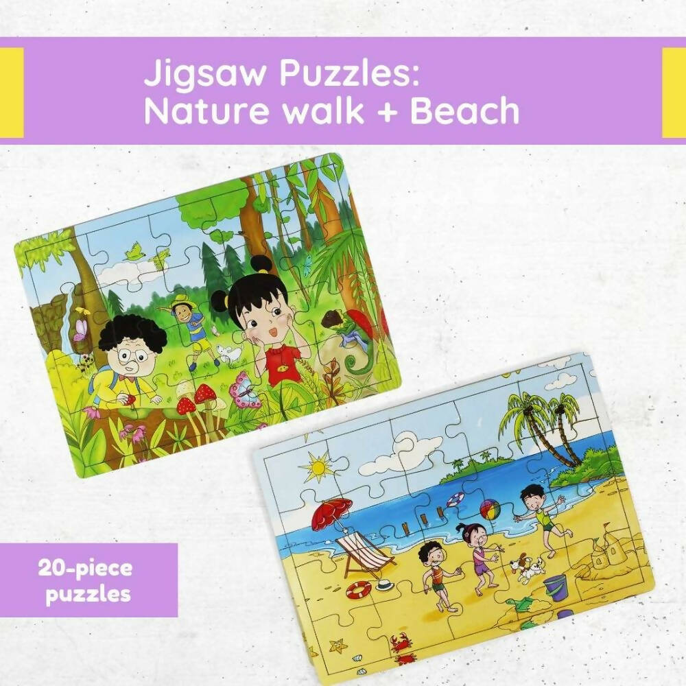 Matoyi Jigsaw Puzzles Combo ? Beach And Nature - Swadesiicart