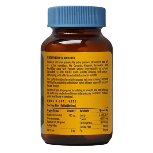Zeroharm Holistic Curcumin with Piperine Tablets - Swadesiicart