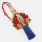 NVR Women & Men Set of 2 Gold-Toned Peacock Design Stone-Studded Bhaiya Bhabhi Rakhi With Roli Chawal & Chocolate | Swadesiicart