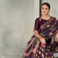 Purple Rangkat Tussar Silk Woven Design Saree with Unstitched Blouse - Mohmanthan Eshani | Swadesiicart